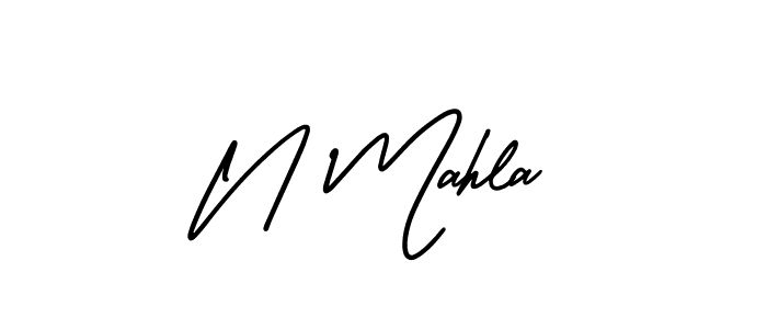 How to Draw N Mahla signature style? AmerikaSignatureDemo-Regular is a latest design signature styles for name N Mahla. N Mahla signature style 3 images and pictures png