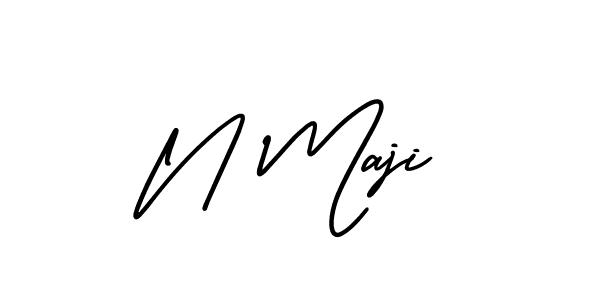 Best and Professional Signature Style for N Maji. AmerikaSignatureDemo-Regular Best Signature Style Collection. N Maji signature style 3 images and pictures png