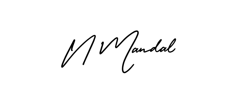 Make a beautiful signature design for name N Mandal. Use this online signature maker to create a handwritten signature for free. N Mandal signature style 3 images and pictures png