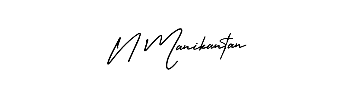 N Manikantan stylish signature style. Best Handwritten Sign (AmerikaSignatureDemo-Regular) for my name. Handwritten Signature Collection Ideas for my name N Manikantan. N Manikantan signature style 3 images and pictures png