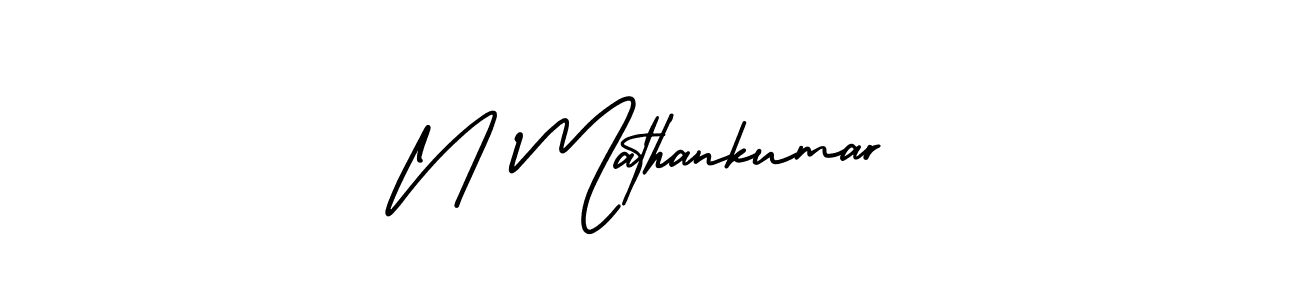 Make a beautiful signature design for name N Mathankumar. With this signature (AmerikaSignatureDemo-Regular) style, you can create a handwritten signature for free. N Mathankumar signature style 3 images and pictures png