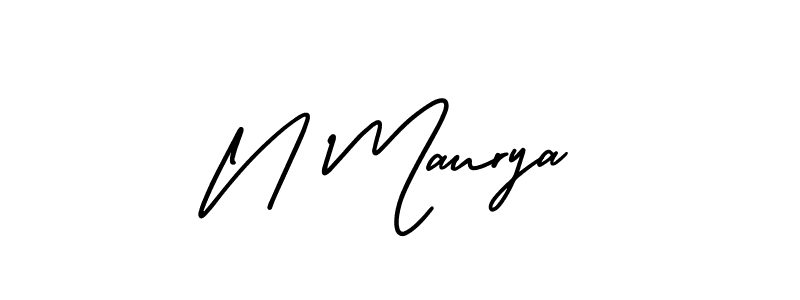 Make a beautiful signature design for name N Maurya. Use this online signature maker to create a handwritten signature for free. N Maurya signature style 3 images and pictures png