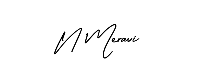 Also we have N Meravi name is the best signature style. Create professional handwritten signature collection using AmerikaSignatureDemo-Regular autograph style. N Meravi signature style 3 images and pictures png