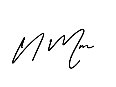 if you are searching for the best signature style for your name N Mm. so please give up your signature search. here we have designed multiple signature styles  using AmerikaSignatureDemo-Regular. N Mm signature style 3 images and pictures png