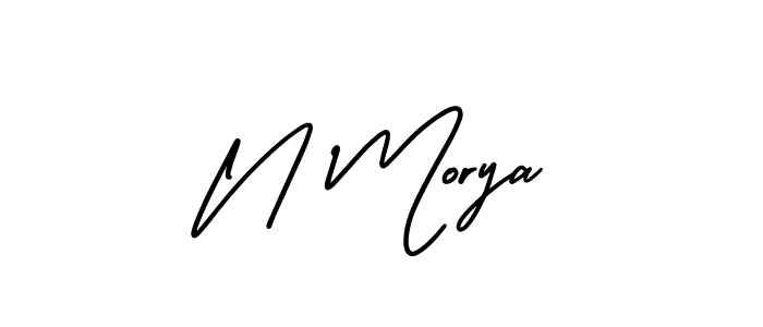 if you are searching for the best signature style for your name N Morya. so please give up your signature search. here we have designed multiple signature styles  using AmerikaSignatureDemo-Regular. N Morya signature style 3 images and pictures png