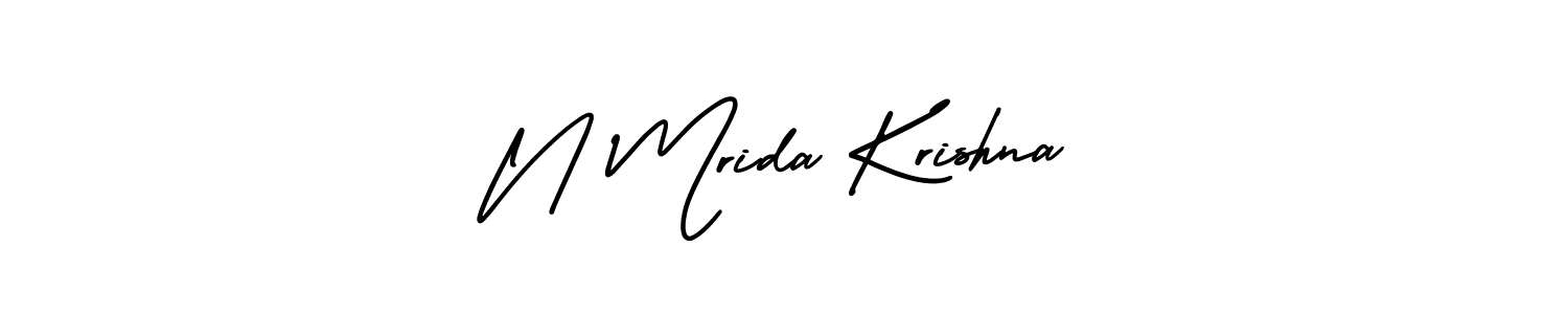 How to Draw N Mrida Krishna signature style? AmerikaSignatureDemo-Regular is a latest design signature styles for name N Mrida Krishna. N Mrida Krishna signature style 3 images and pictures png