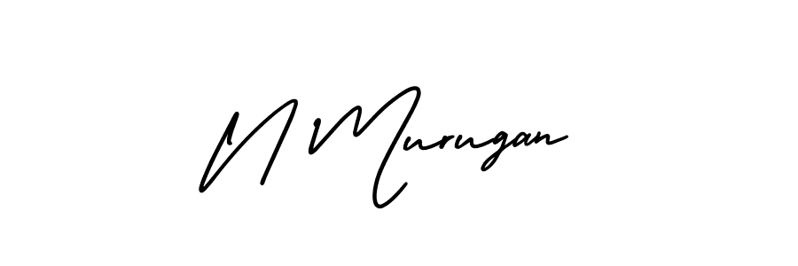 You should practise on your own different ways (AmerikaSignatureDemo-Regular) to write your name (N Murugan) in signature. don't let someone else do it for you. N Murugan signature style 3 images and pictures png