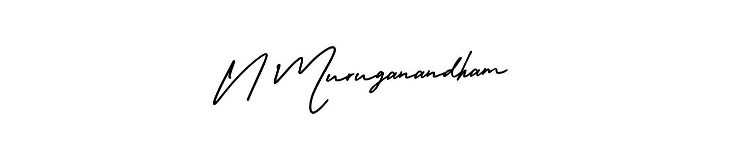 Make a beautiful signature design for name N Muruganandham. With this signature (AmerikaSignatureDemo-Regular) style, you can create a handwritten signature for free. N Muruganandham signature style 3 images and pictures png