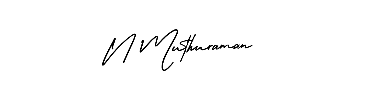 How to make N Muthuraman signature? AmerikaSignatureDemo-Regular is a professional autograph style. Create handwritten signature for N Muthuraman name. N Muthuraman signature style 3 images and pictures png
