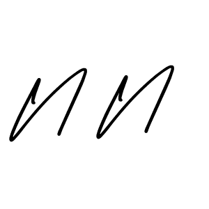 N N stylish signature style. Best Handwritten Sign (AmerikaSignatureDemo-Regular) for my name. Handwritten Signature Collection Ideas for my name N N. N N signature style 3 images and pictures png