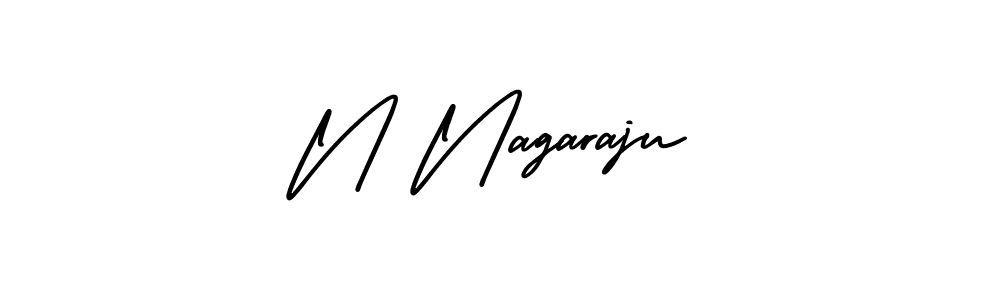 How to make N Nagaraju signature? AmerikaSignatureDemo-Regular is a professional autograph style. Create handwritten signature for N Nagaraju name. N Nagaraju signature style 3 images and pictures png