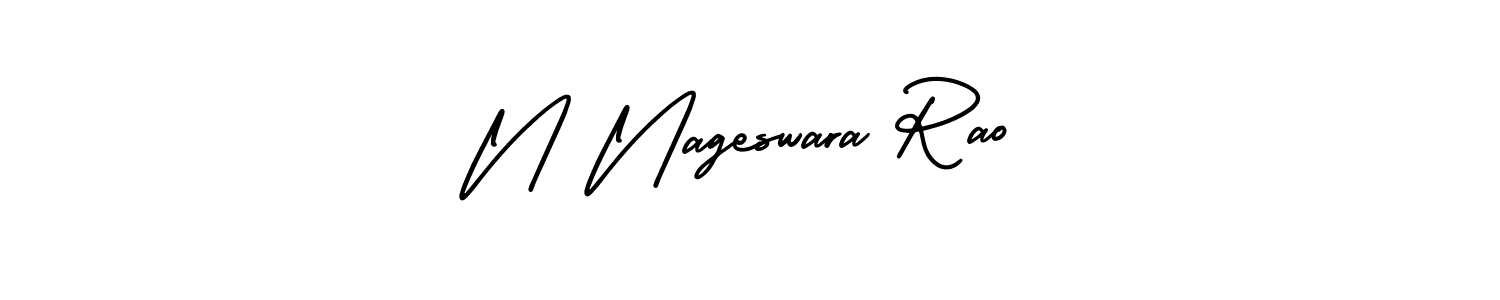The best way (AmerikaSignatureDemo-Regular) to make a short signature is to pick only two or three words in your name. The name N Nageswara Rao include a total of six letters. For converting this name. N Nageswara Rao signature style 3 images and pictures png