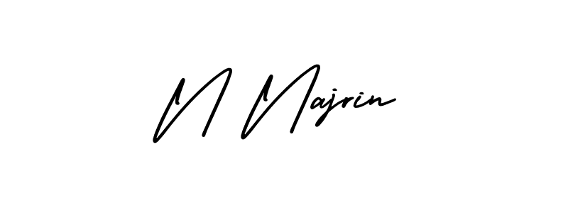 Once you've used our free online signature maker to create your best signature AmerikaSignatureDemo-Regular style, it's time to enjoy all of the benefits that N Najrin name signing documents. N Najrin signature style 3 images and pictures png
