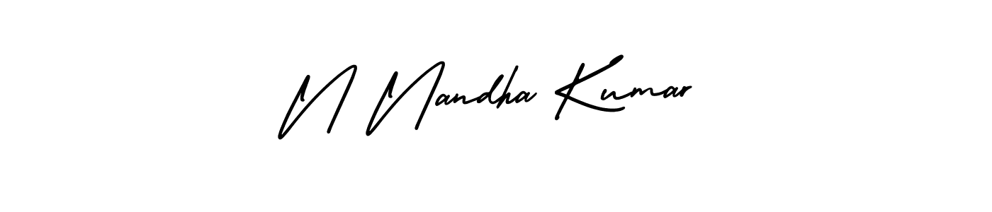 Also You can easily find your signature by using the search form. We will create N Nandha Kumar name handwritten signature images for you free of cost using AmerikaSignatureDemo-Regular sign style. N Nandha Kumar signature style 3 images and pictures png