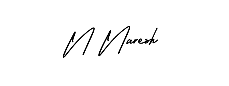 Best and Professional Signature Style for N Naresh. AmerikaSignatureDemo-Regular Best Signature Style Collection. N Naresh signature style 3 images and pictures png