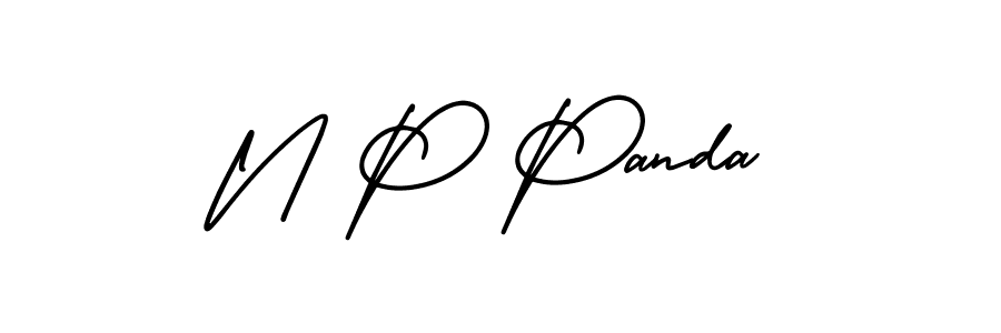 The best way (AmerikaSignatureDemo-Regular) to make a short signature is to pick only two or three words in your name. The name N P Panda include a total of six letters. For converting this name. N P Panda signature style 3 images and pictures png