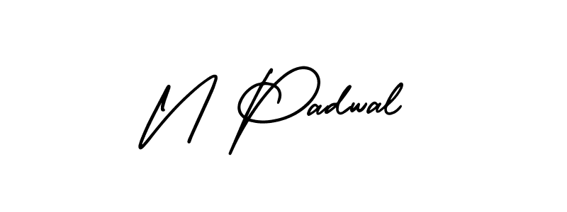 Make a beautiful signature design for name N Padwal. With this signature (AmerikaSignatureDemo-Regular) style, you can create a handwritten signature for free. N Padwal signature style 3 images and pictures png