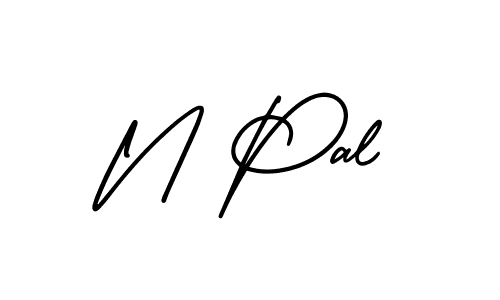 Design your own signature with our free online signature maker. With this signature software, you can create a handwritten (AmerikaSignatureDemo-Regular) signature for name N Pal. N Pal signature style 3 images and pictures png
