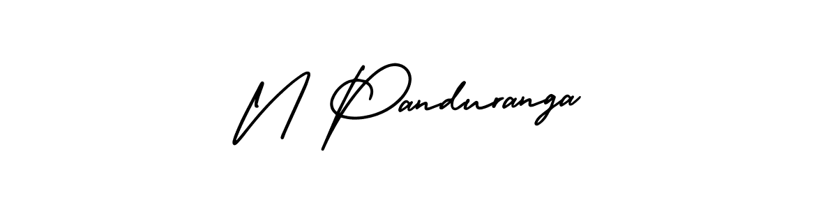 The best way (AmerikaSignatureDemo-Regular) to make a short signature is to pick only two or three words in your name. The name N Panduranga include a total of six letters. For converting this name. N Panduranga signature style 3 images and pictures png