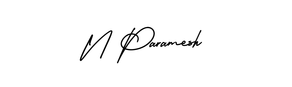 How to make N Paramesh signature? AmerikaSignatureDemo-Regular is a professional autograph style. Create handwritten signature for N Paramesh name. N Paramesh signature style 3 images and pictures png