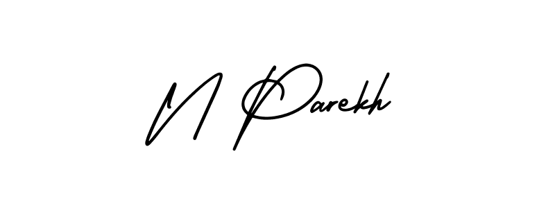 Design your own signature with our free online signature maker. With this signature software, you can create a handwritten (AmerikaSignatureDemo-Regular) signature for name N Parekh. N Parekh signature style 3 images and pictures png