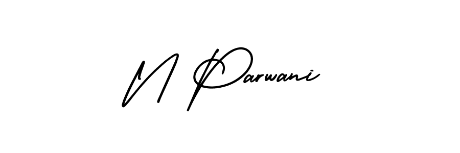 Best and Professional Signature Style for N Parwani. AmerikaSignatureDemo-Regular Best Signature Style Collection. N Parwani signature style 3 images and pictures png