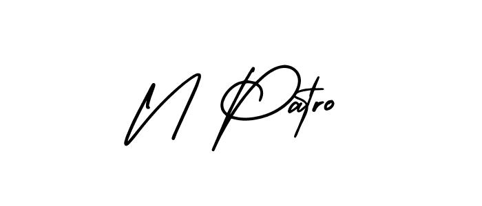 How to Draw N Patro signature style? AmerikaSignatureDemo-Regular is a latest design signature styles for name N Patro. N Patro signature style 3 images and pictures png