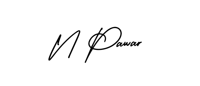 Design your own signature with our free online signature maker. With this signature software, you can create a handwritten (AmerikaSignatureDemo-Regular) signature for name N Pawar. N Pawar signature style 3 images and pictures png