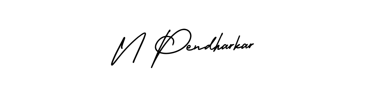 It looks lik you need a new signature style for name N Pendharkar. Design unique handwritten (AmerikaSignatureDemo-Regular) signature with our free signature maker in just a few clicks. N Pendharkar signature style 3 images and pictures png