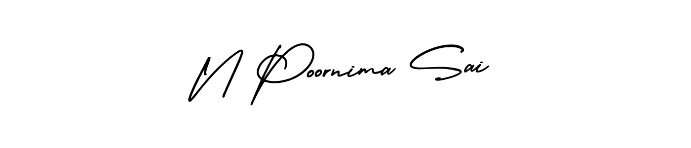 Check out images of Autograph of N Poornima Sai name. Actor N Poornima Sai Signature Style. AmerikaSignatureDemo-Regular is a professional sign style online. N Poornima Sai signature style 3 images and pictures png