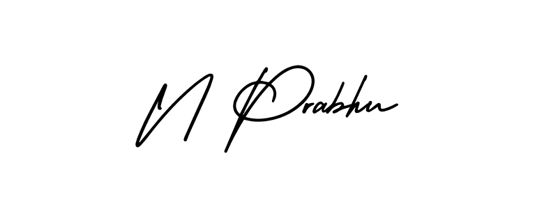 Design your own signature with our free online signature maker. With this signature software, you can create a handwritten (AmerikaSignatureDemo-Regular) signature for name N Prabhu. N Prabhu signature style 3 images and pictures png