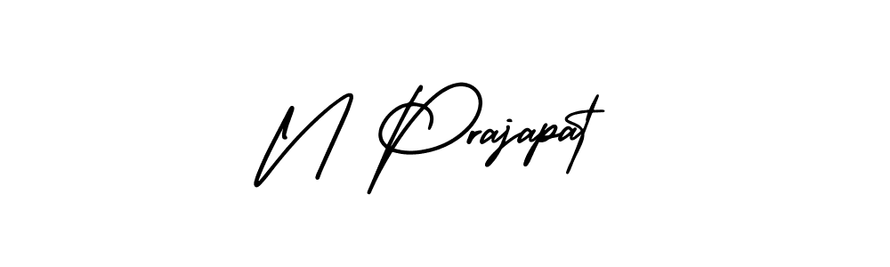 AmerikaSignatureDemo-Regular is a professional signature style that is perfect for those who want to add a touch of class to their signature. It is also a great choice for those who want to make their signature more unique. Get N Prajapat name to fancy signature for free. N Prajapat signature style 3 images and pictures png