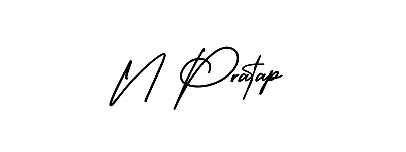 How to make N Pratap signature? AmerikaSignatureDemo-Regular is a professional autograph style. Create handwritten signature for N Pratap name. N Pratap signature style 3 images and pictures png