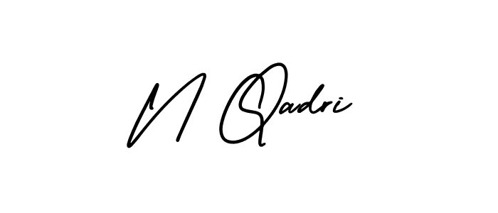 Design your own signature with our free online signature maker. With this signature software, you can create a handwritten (AmerikaSignatureDemo-Regular) signature for name N Qadri. N Qadri signature style 3 images and pictures png