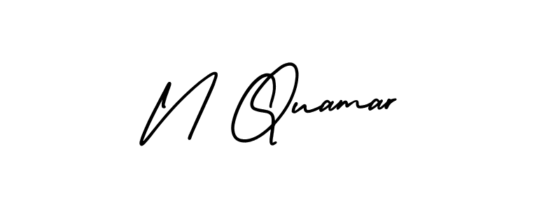 AmerikaSignatureDemo-Regular is a professional signature style that is perfect for those who want to add a touch of class to their signature. It is also a great choice for those who want to make their signature more unique. Get N Quamar name to fancy signature for free. N Quamar signature style 3 images and pictures png