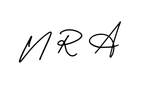 Best and Professional Signature Style for N R A. AmerikaSignatureDemo-Regular Best Signature Style Collection. N R A signature style 3 images and pictures png