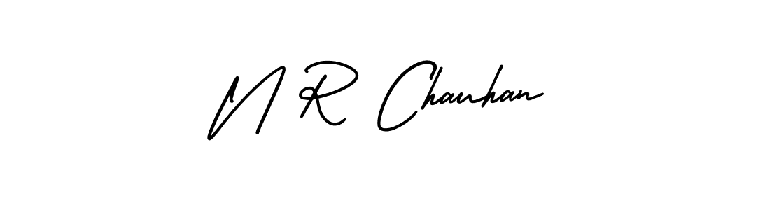 if you are searching for the best signature style for your name N R Chauhan. so please give up your signature search. here we have designed multiple signature styles  using AmerikaSignatureDemo-Regular. N R Chauhan signature style 3 images and pictures png