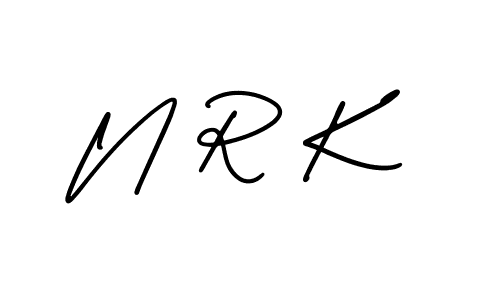 Make a beautiful signature design for name N R K. Use this online signature maker to create a handwritten signature for free. N R K signature style 3 images and pictures png