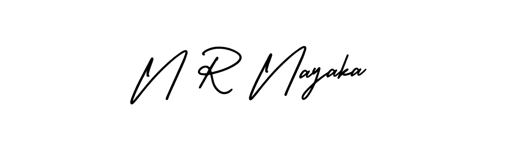 N R Nayaka stylish signature style. Best Handwritten Sign (AmerikaSignatureDemo-Regular) for my name. Handwritten Signature Collection Ideas for my name N R Nayaka. N R Nayaka signature style 3 images and pictures png