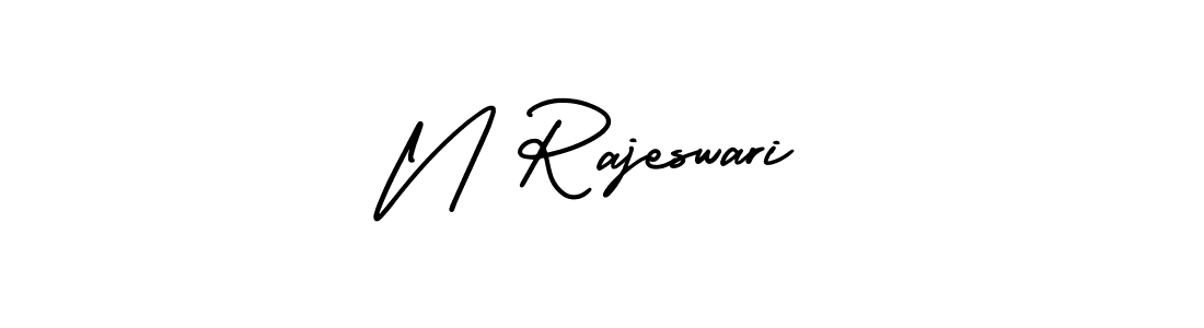 if you are searching for the best signature style for your name N Rajeswari. so please give up your signature search. here we have designed multiple signature styles  using AmerikaSignatureDemo-Regular. N Rajeswari signature style 3 images and pictures png