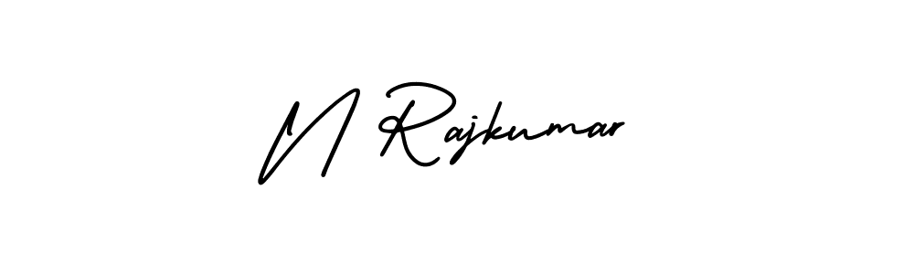 AmerikaSignatureDemo-Regular is a professional signature style that is perfect for those who want to add a touch of class to their signature. It is also a great choice for those who want to make their signature more unique. Get N Rajkumar name to fancy signature for free. N Rajkumar signature style 3 images and pictures png