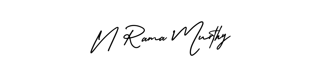 The best way (AmerikaSignatureDemo-Regular) to make a short signature is to pick only two or three words in your name. The name N Rama Murthy include a total of six letters. For converting this name. N Rama Murthy signature style 3 images and pictures png