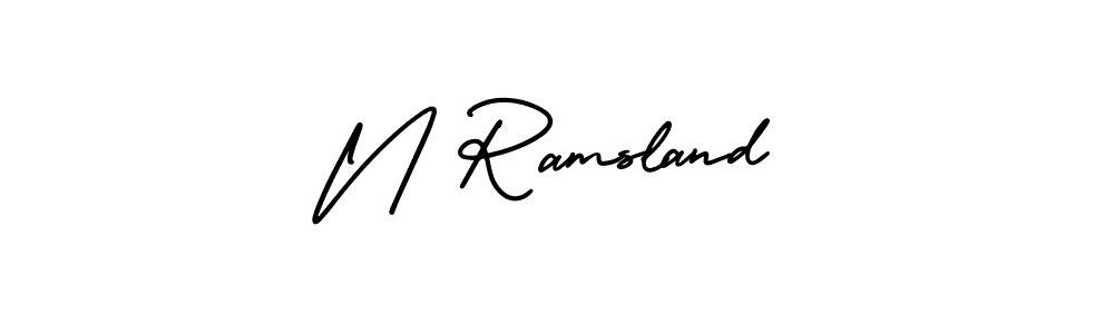 Check out images of Autograph of N Ramsland name. Actor N Ramsland Signature Style. AmerikaSignatureDemo-Regular is a professional sign style online. N Ramsland signature style 3 images and pictures png