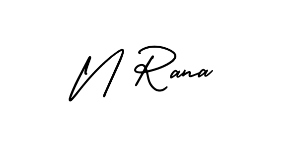 You should practise on your own different ways (AmerikaSignatureDemo-Regular) to write your name (N Rana) in signature. don't let someone else do it for you. N Rana signature style 3 images and pictures png