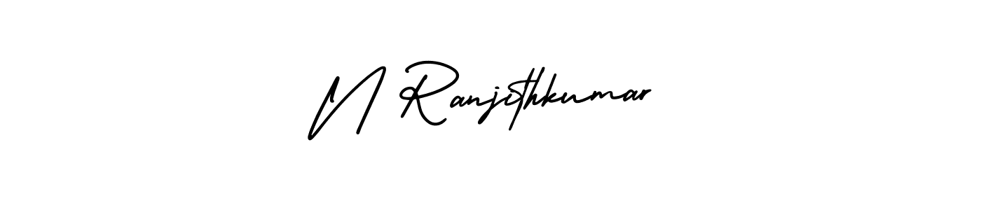 How to Draw N Ranjithkumar signature style? AmerikaSignatureDemo-Regular is a latest design signature styles for name N Ranjithkumar. N Ranjithkumar signature style 3 images and pictures png