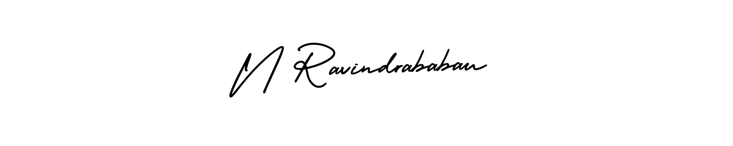 Design your own signature with our free online signature maker. With this signature software, you can create a handwritten (AmerikaSignatureDemo-Regular) signature for name N Ravindrababau. N Ravindrababau signature style 3 images and pictures png