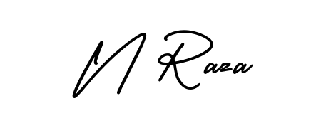 Quickly download N Raza name signature in high-resolution PNG using AmerikaSignatureDemo-Regular style. Ready to insert into PDFs and online applications. N Raza signature style 3 images and pictures png