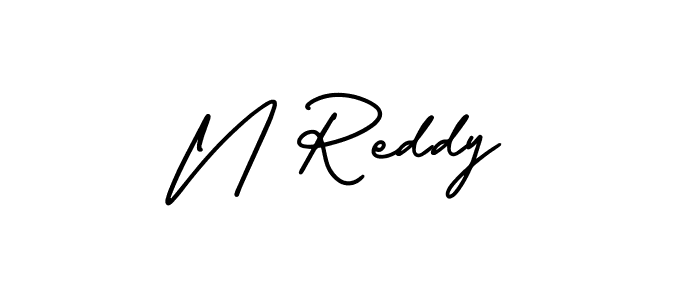 Use a signature maker to create a handwritten signature online. With this signature software, you can design (AmerikaSignatureDemo-Regular) your own signature for name N Reddy. N Reddy signature style 3 images and pictures png