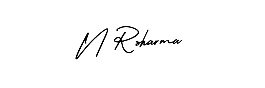 How to Draw N Rsharma signature style? AmerikaSignatureDemo-Regular is a latest design signature styles for name N Rsharma. N Rsharma signature style 3 images and pictures png