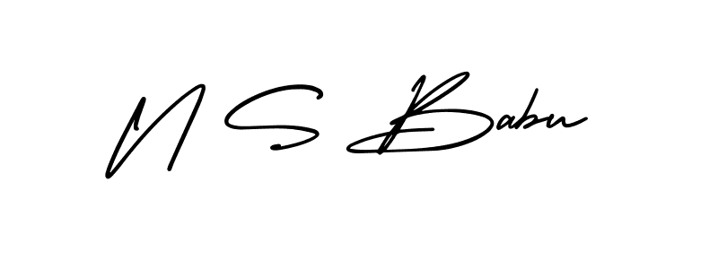 Also You can easily find your signature by using the search form. We will create N S Babu name handwritten signature images for you free of cost using AmerikaSignatureDemo-Regular sign style. N S Babu signature style 3 images and pictures png